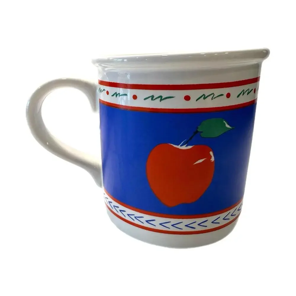 Vintage #1 Teacher Ceramic Coffee Mug – Teacher Gift – Apple